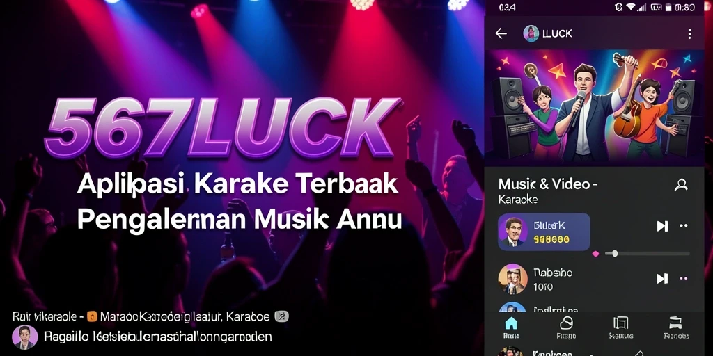 Tampilan antarmuka 567LUCK untuk karaoke yang user-friendly.