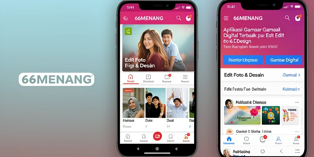Tampilan antarmuka pengguna aplikasi 66MENANG yang ramah dan fungsional.