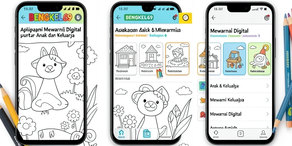 Tampilan antarmuka BENGKEL69 yang interaktif dan menarik.
