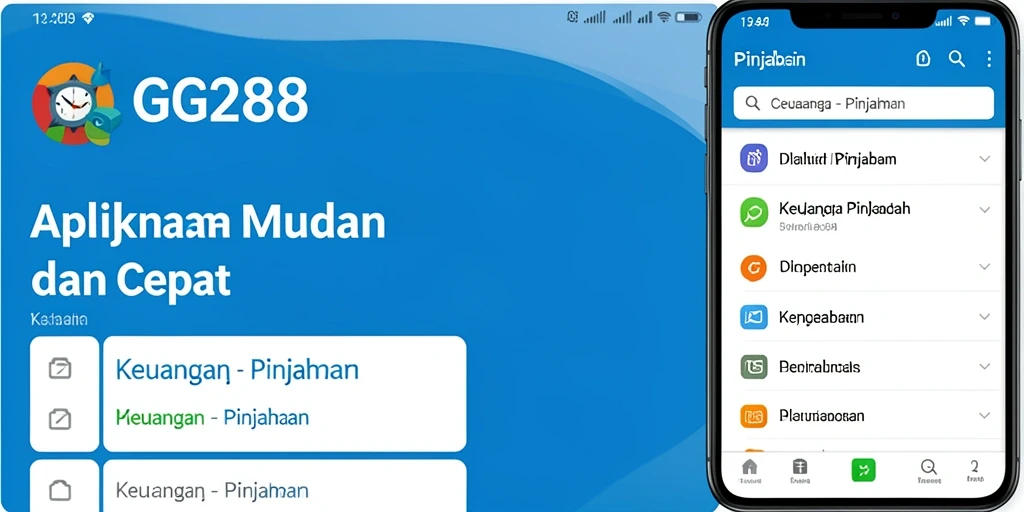 Antarmuka aplikasi GG288 yang user-friendly untuk pinjaman.