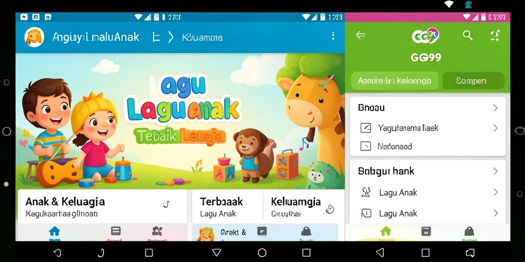 Tampilan antarmuka sederhana dan menarik untuk anak-anak.