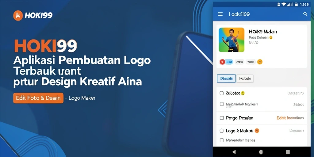 Antarmuka pengguna HOKI99 dengan fitur pembuatan logo yang lengkap.