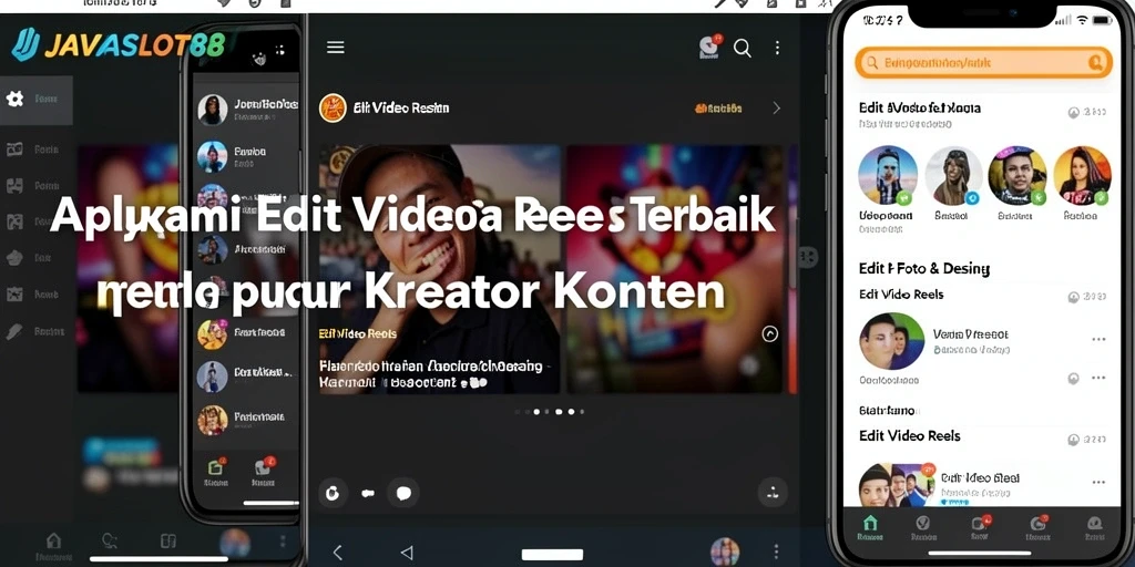 Antarmuka aplikasi JAVASLOT88 yang user-friendly untuk Edit Video Reels.