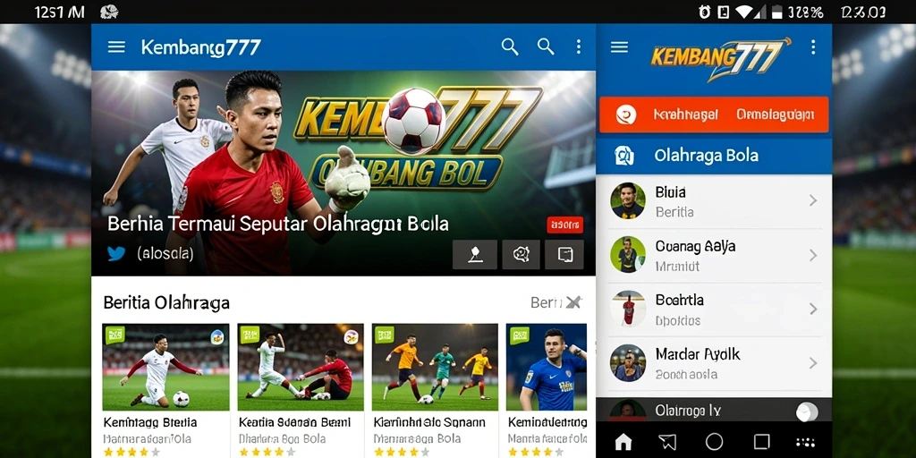 Antarmuka utama KEMBANG777 menampilkan berita olahraga bola terbaru.
