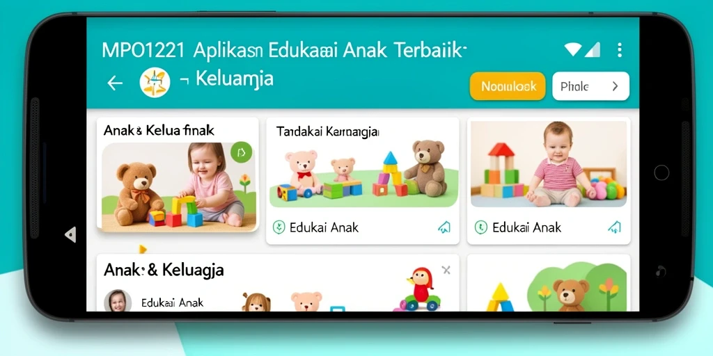 Tampilan antarmuka MPO1221 yang ceria dan menarik bagi anak-anak.