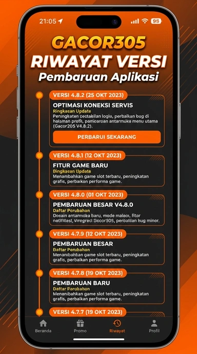 Riwayat Versi Gacor305 untuk Pengguna Android